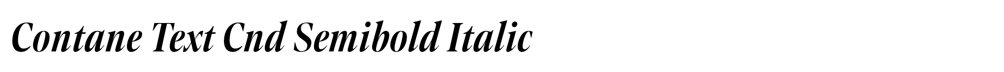 Contane Text Cnd Semibold Italic image